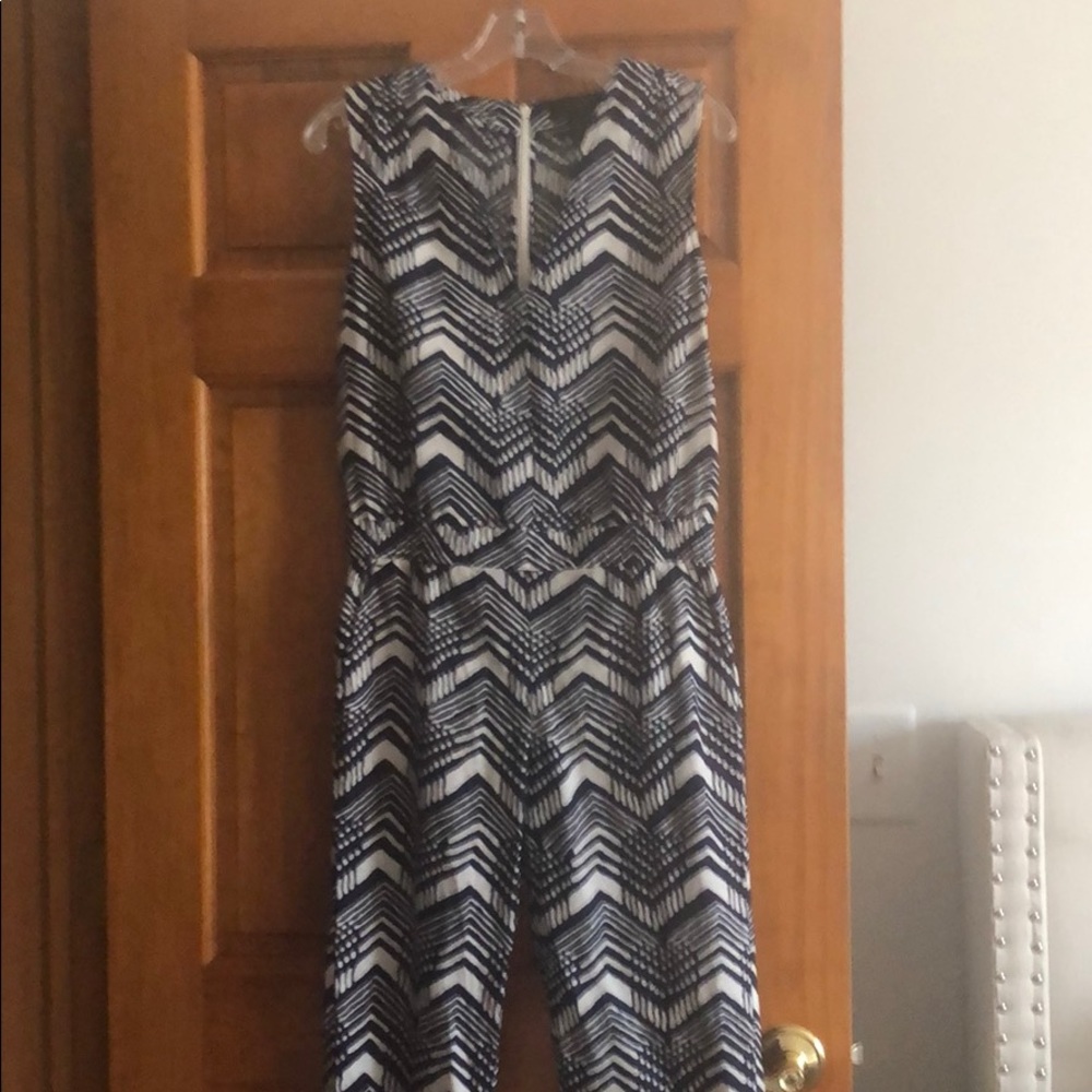 Blue white stripe jumpsuit
